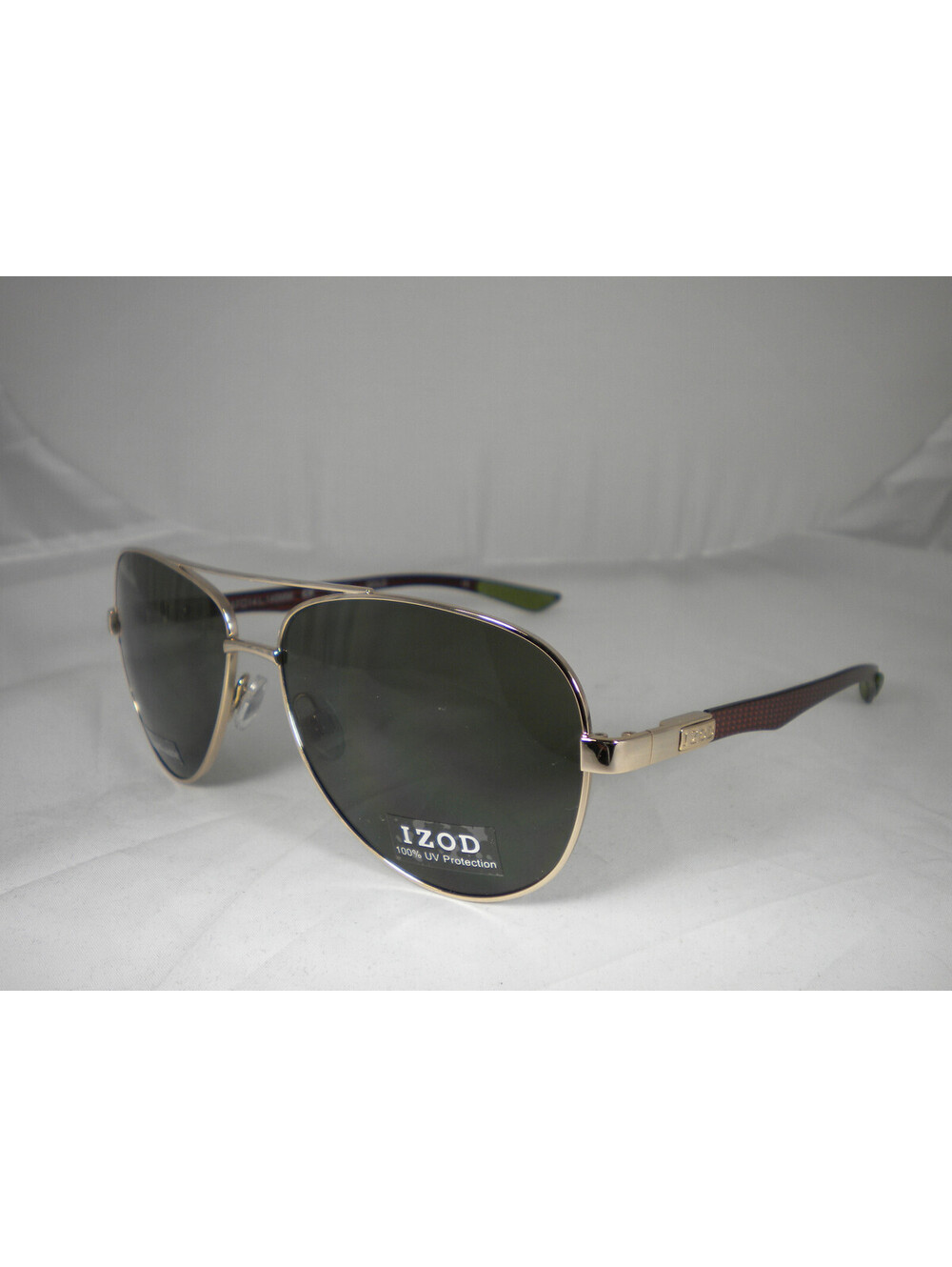 IZOD Men's Sunglasses Aviator Gold Metal Frame